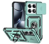 BEEJTUNY Case for Xiaomi 14T Pro 5G with Ring, Magnetic Cove with Lens Cover, Xiaomi 14T Pro 5G Protective Case with Rotating Stand. Green