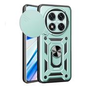 BEEJTUNY Case for Xiaomi Redmi Note 14 Pro 5G, Cover Protective Bumper Cover with Lens Cover, Shockproof Protective Case with 360° Magnetic Holder. Green