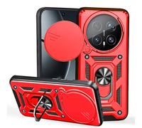 BEEJTUNY Case for ZTE Blade V80 Pro/ZTE Nubia V80 Pro, Cover Protective Bumper with Lens Shell, Shockproof Protective Case with 360° Magnetic Holder. Red