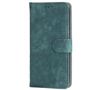 BEEJTUNY Leather Case For Blackview Shark 9 5G, Wallet Function with RFID Protection, Magnetic Closing Shell, Built-in TPU Protective Cover.Green