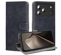 BEEJTUNY Leather Case For Blackview Wave 7C, Wallet Function with RFID Protection, Magnetic Closing Shell, Built-in TPU Protective Cover.Black