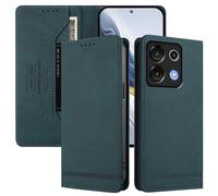 BEEJTUNY Leather Case for BLU G95, Flip Phone Case with RFID Blocking, Strong Magnetic, Skin-friendly Wallet Shockproof Cover. Dark Green