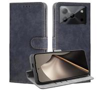 BEEJTUNY Leather Case For Doogee Note 56/Note 56 Pro/56 Plus, Wallet Function with RFID Protection, Magnetic Closing Shell, Built-in TPU Protective Cover.Black