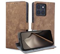 BEEJTUNY Leather Case For Motorola Edge 70 5G, Wallet Function with RFID Protection, Magnetic Closing Shell, Built-in TPU Protective Cover.Brown