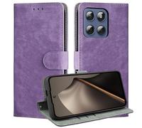 BEEJTUNY Leather Case For Motorola Edge 70 Fusion, Wallet Function with RFID Protection, Magnetic Closing Shell, Built-in TPU Protective Cover.Purple