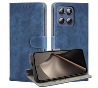 BEEJTUNY Leather Case For Motorola Edge 70 Fusion, Wallet Function with RFID Protection, Magnetic Closing Shell, Built-in TPU Protective Cover.Blue