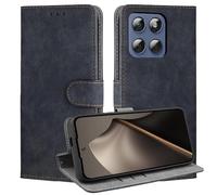 BEEJTUNY Leather Case For Motorola Edge 70 Fusion, Wallet Function with RFID Protection, Magnetic Closing Shell, Built-in TPU Protective Cover.Black