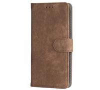BEEJTUNY Leather Case For Motorola Moto G55 5G, Wallet Function with RFID Protection, Magnetic Closing Shell, Built-in TPU Protective Cover.Brown