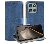 BEEJTUNY Leather Case For Motorola Moto G56 5G, Wallet Function with RFID Protection, Magnetic Closing Shell, Built-in TPU Protective Cover.Blue