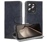 BEEJTUNY Leather Case For Oukitel C6, Wallet Function with RFID Protection, Magnetic Closing Shell, Built-in TPU Protective Cover.Black