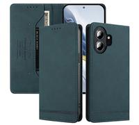 BEEJTUNY Leather Case for TCL NxtPaper 70 Pro, Flip Phone Case with RFID Blocking, Strong Magnetic, Skin-friendly Wallet Shockproof Cover. Dark Green
