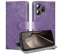 BEEJTUNY Leather Case For TCL NxtPaper 70 Pro, Wallet Function with RFID Protection, Magnetic Closing Shell, Built-in TPU Protective Cover.Purple