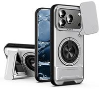 BEEJTUNY Magnetic Case for Honor 600 Pro 5G/ Honor 600 5G with Dual Stand and Ring Holder，360° Rotating Kickstand, Shockproof Cover Compatible with Car Mount.Silver