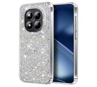 BEEJTUNY Phone Case for Xiaomi Redmi Note 15 Pro 5G, Protective Cover with Bling Diamond Camera Lens Frame, Glitter Transparent Shockproof soft TPU Case. Shiny