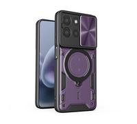 BEEJTUNY Ring Case for Oneplus 15R 5G, Magnetic Protective Cover with Camera Lens Shield, Shock-Resistant Phone Case with 360° Rotating Kickstand. Purple