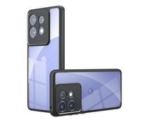 BEEJTUNY Transparent Case for Motorola Edge 50 Pro Cover, 2.4M Drop Protection case, Anti-Yellowing Shockproof Cover, Resistant Case. Black