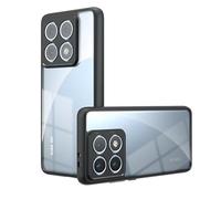 BEEJTUNY Transparent Case for Xiaomi 14T Pro Cover, 2.4M Drop Protection case, Anti-Yellowing Shockproof Cover, Resistant Case. Black