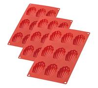 BEEK Silicone Madeleine Moulds 9 Holes Cake Mold Fluted High Temperature Resistance Baking Mould for Cake, Jelly, Pudding, Foam, Pastry, DIY BPA-