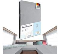 Beeke® Premium Fitted Sheet for Motorhome [3 Pieces] - Multi-Stretch Bed Sheet for Caravan Rear Bed [Made in Germany] - 97% Cotton and 3% Elastane [Oeko-Tex Standard 100 for Babies] - 200 g/m²