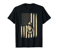 Beekeeper American Flag Patriotic Bee Hive Beekeeping T-Shirt