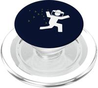 Beekeeper chased by bees funny running beekeeper PopSockets PopGrip for MagSafe