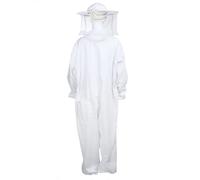 Beekeeper Clothing - Cotton Full Protection Beekeeping Suit | Comfortable Apiculture Wear With Round Veil | Protective Bee Keeper Outfit | Breathable Safety Gear For Hive Inspection Honey Harvesting A