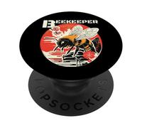 Beekeeper Design - Y2K Honeybee with Japanese Vibe PopSockets Adhesive PopGrip