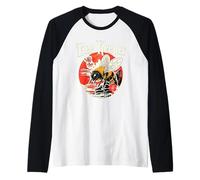 Beekeeper Design - Y2K Honeybee with Japanese Vibe Raglan Baseball Tee