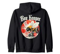 Beekeeper Design - Y2K Honeybee with Japanese Vibe Zip Hoodie