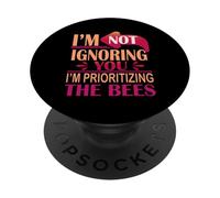 Beekeeper Funny Farmer I’m Not Ignoring You Bee Beekeeping PopSockets Adhesive PopGrip