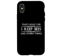 Beekeeper Gifts | I Keep Bees and I Know Things Beekeeping Case for iPhone X/XS