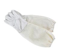 Beekeeper Gloves Goatskin Beekeeping Gloves For Men Woman Protect From Honey Bee Stings, With Ventilated Canvas Long Sleeves Elastic