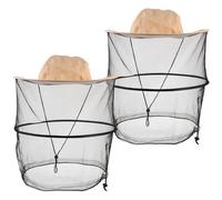 Beekeeper Hat Beige 2pcs Foldable with Protective Mesh Wide Brim