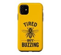 Beekeeper Honey Bee Farmer Tired But Buzzing Beekeeping Case for iPhone 11