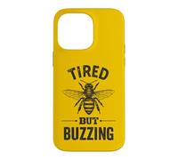 Beekeeper Honey Bee Farmer Tired But Buzzing Beekeeping Case for iPhone 14 Pro Max