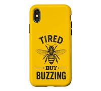 Beekeeper Honey Bee Farmer Tired But Buzzing Beekeeping Case for iPhone X/XS