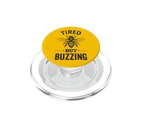 Beekeeper Honey Bee Farmer Tired But Buzzing Beekeeping PopSockets PopGrip for MagSafe