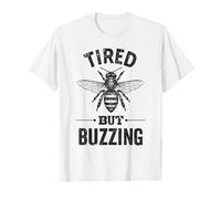 Beekeeper Honey Bee Farmer Tired But Buzzing Beekeeping T-Shirt