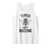Beekeeper Honey Bee Farmer Tired But Buzzing Beekeeping Tank Top