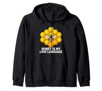 Beekeeper Honey Is My Love Language Apiarist Zip Hoodie
