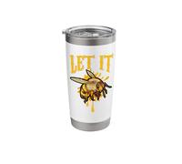 Beekeeper Humor Let It Bee Save The Bees Pollinators Stainless Steel Insulated Tumbler
