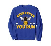 Beekeeper If I Run You Run Sweatshirt, Adult Unisex, Royal Blue, Small