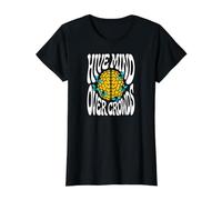Beekeeper Introvert Hive Mind Over Crowds Value Graphic T-Shirt, Women, Black, XL