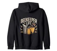 Beekeeper Life Honey Bee Smoke Hive Apiary Zip Hoodie