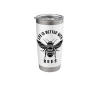 Beekeeper Life is Better with Bees Beekeeping Honey Bee Gift Stainless Steel Insulated Tumbler