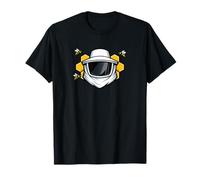 Beekeeper Protective Helmet with Honeycomb Background T-Shirt