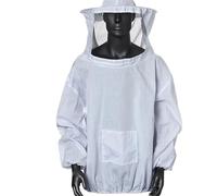 Beekeeper Protective Suit 1pc Beekeeping Suit with Hat Anti-bee Bite Equipment Farming Clothing Coverall(White)