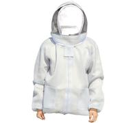 Beekeeper Protective Suit Beekeeping Clothing Veil Hood Gloves Hat Cloth Jacket Protective Suit Equipment(Grey)