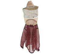 Beekeeper Protective Suit Beekeeping Protective Equipment Beekeeper Costume Veil Dress with Hat Equip Suit(Red 1)