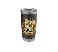 Beekeeper Rule no. 1 If I Run, You Run - Honey Beekeeping Stainless Steel Insulated Tumbler